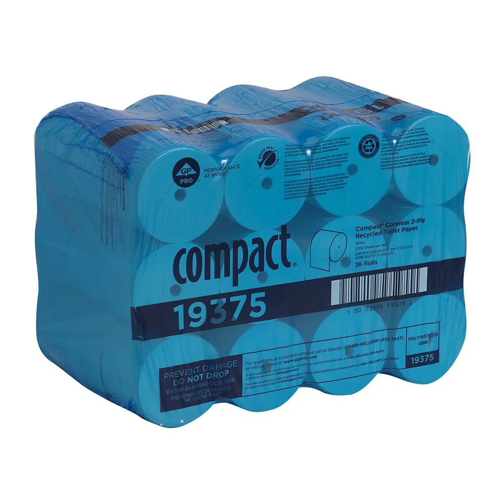 GuestSupply US | Compact® Coreless 2-Ply Recycled Toilet Paper